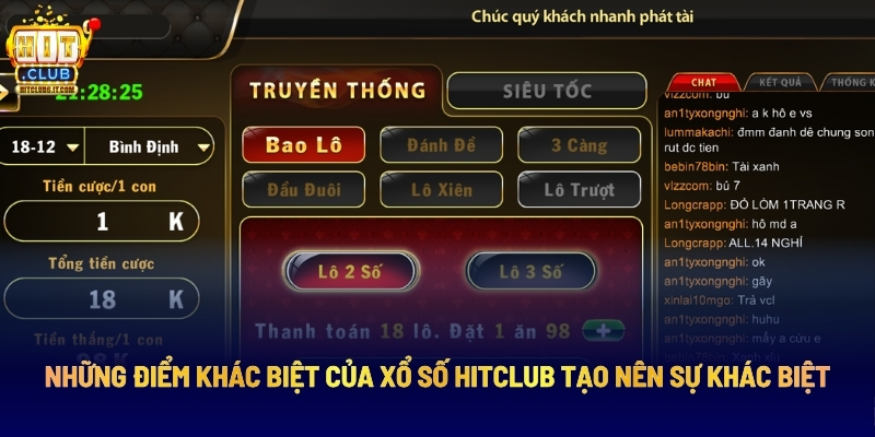 Những Điểm Khác Biệt Của Xổ Số Hitclub Tạo Nên Sự Khác Biệt
