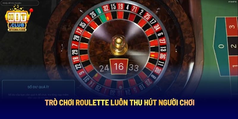 Trò chơi Roulette luôn thu hút người chơi